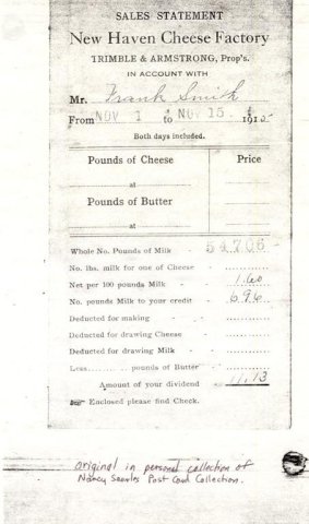 NH cheese factory sales statement